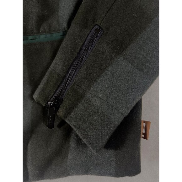 Skunkfunk Women's S Plaid Wool Jacket Sherpa Lined Green Black Academia Classic - Picture 13 of 13